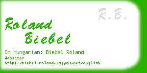 roland biebel business card